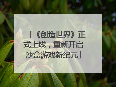 《创造世界》正式上线，重新开启沙盒游戏新纪元