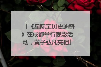 《星际宝贝史迪奇》在成都举行观影活动，黄子弘凡亮相