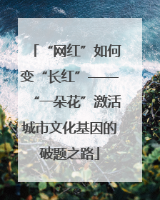 “网红”如何变“长红”——“一朵花”激活城市文化基因的破题之路