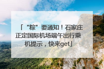 “粽”要通知！石家庄正定国际机场端午出行乘机提示，快来get