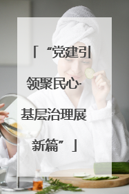 “党建引领聚民心·基层治理展新篇”