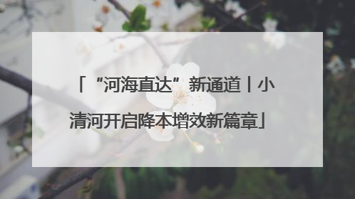 “河海直达”新通道丨小清河开启降本增效新篇章