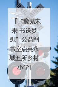 “豫见未来 书送梦想”公益图书室点亮永城五所乡村小学