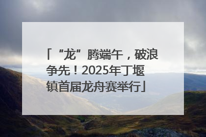 “龙”腾端午，破浪争先！2025年丁堰镇首届龙舟赛举行