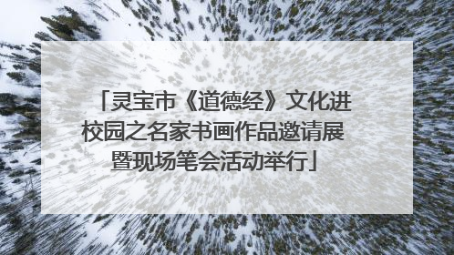 灵宝市《道德经》文化进校园之名家书画作品邀请展暨现场笔会活动举行