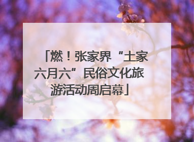 燃！张家界“土家六月六”民俗文化旅游活动周启幕