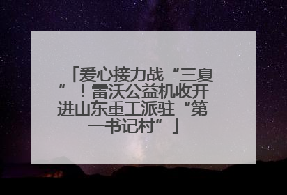 爱心接力战“三夏”！雷沃公益机收开进山东重工派驻“第一书记村”