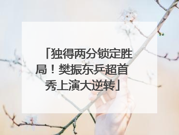 独得两分锁定胜局！樊振东乒超首秀上演大逆转
