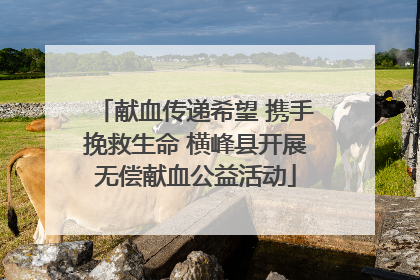 献血传递希望 携手挽救生命 横峰县开展无偿献血公益活动