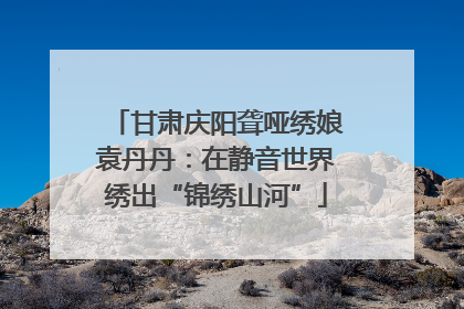 甘肃庆阳聋哑绣娘袁丹丹：在静音世界绣出“锦绣山河”