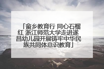 畲乡教育行 同心石榴红 浙江师范大学走进遂昌幼儿园开展铸牢中华民族共同体意识教育