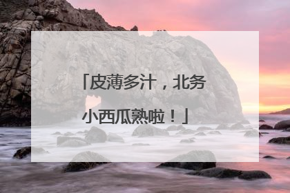 皮薄多汁，北务小西瓜熟啦！