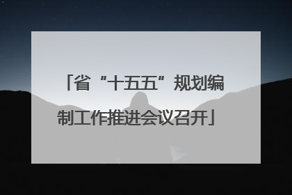 省“十五五”规划编制工作推进会议召开