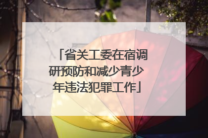 省关工委在宿调研预防和减少青少年违法犯罪工作