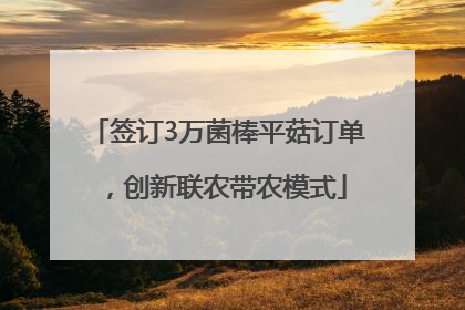 签订3万菌棒平菇订单，创新联农带农模式