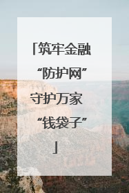 筑牢金融“防护网” 守护万家“钱袋子”