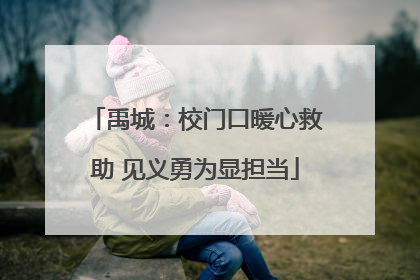 禹城：校门口暖心救助 见义勇为显担当