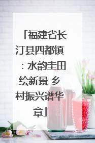 福建省长汀县四都镇：水韵圭田绘新景 乡村振兴谱华章