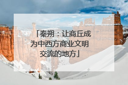 秦朔：让商丘成为中西方商业文明交流的地方