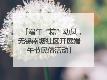 端午“粽”动员，无锡南塘社区开展端午节民俗活动