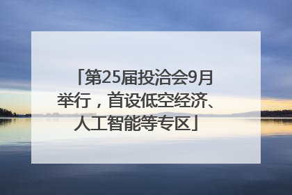 第25届投洽会9月举行，首设低空经济、人工智能等专区