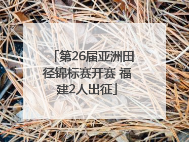 第26届亚洲田径锦标赛开赛 福建2人出征