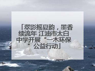 翠影摇夏韵，墨香续流年 江油市太白中学开展“一木环保”公益行动