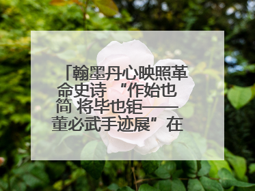 翰墨丹心映照革命史诗 “作始也简 将毕也钜——董必武手迹展”在福州开幕