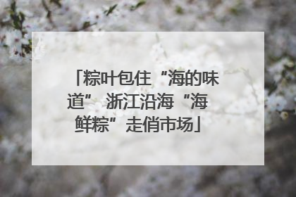 粽叶包住“海的味道” 浙江沿海“海鲜粽”走俏市场