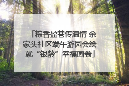 粽香盈巷传温情 余家头社区端午游园会绘就“银龄”幸福画卷