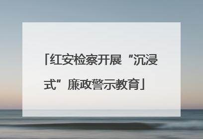 红安检察开展“沉浸式”廉政警示教育