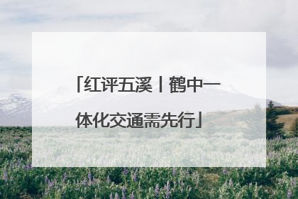 红评五溪丨鹤中一体化交通需先行