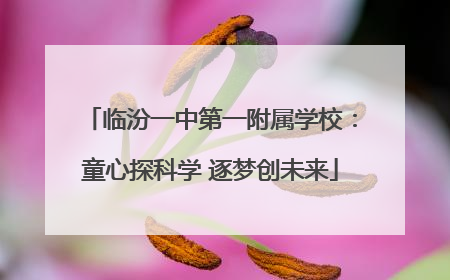 临汾一中第一附属学校：童心探科学 逐梦创未来