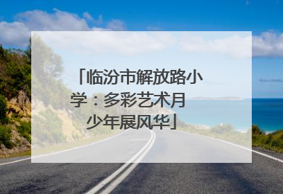 临汾市解放路小学：多彩艺术月 少年展风华
