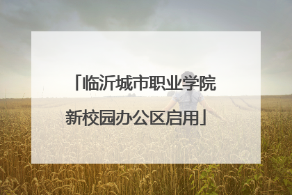 临沂城市职业学院新校园办公区启用