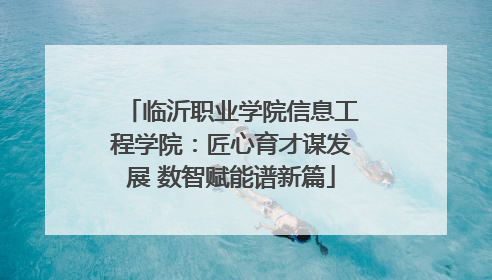 临沂职业学院信息工程学院：匠心育才谋发展 数智赋能谱新篇