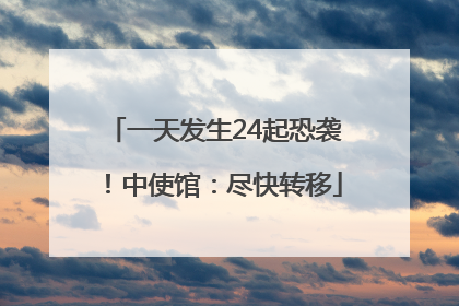 一天发生24起恐袭！中使馆：尽快转移