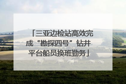 三亚边检站高效完成“勘探四号”钻井平台船员换班勤务