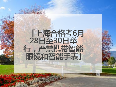 上海合格考6月28日至30日举行，严禁携带智能眼镜和智能手表