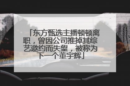 东方甄选主播顿顿离职，曾因公司推掉其综艺邀约而失望，被称为下一个董宇辉