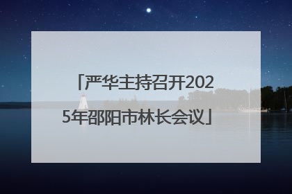 严华主持召开2025年邵阳市林长会议
