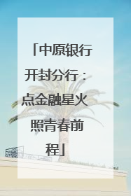 中原银行开封分行：点金融星火 照青春前程