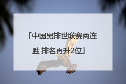 中国男排世联赛两连胜 排名再升2位