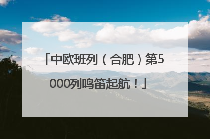 中欧班列（合肥）第5000列鸣笛起航！