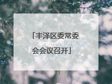 丰泽区委常委会会议召开