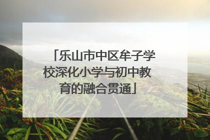乐山市中区牟子学校深化小学与初中教育的融合贯通