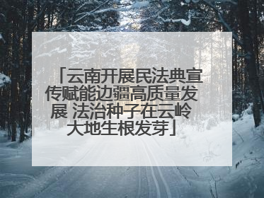 云南开展民法典宣传赋能边疆高质量发展 法治种子在云岭大地生根发芽