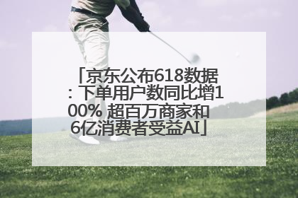 京东公布618数据：下单用户数同比增100% 超百万商家和6亿消费者受益AI