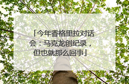今年香格里拉对话会：马克龙创纪录，但也就那么回事