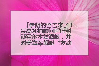 伊朗的警告来了！最高领袖顾问呼吁封锁霍尔木兹海峡，并对美海军舰艇“发动导弹袭击”